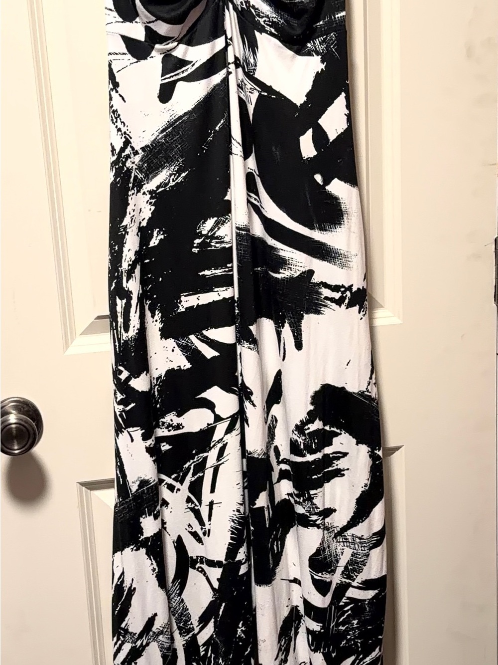 Black & White Abstract Print Jumpsuit